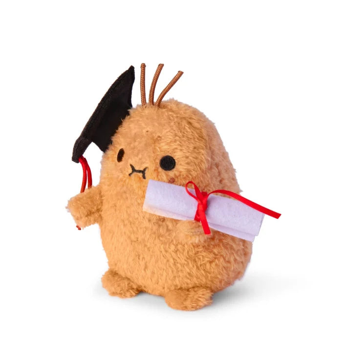 Graduation Ricespud Mini Sitting Plush Toy - Side Cut