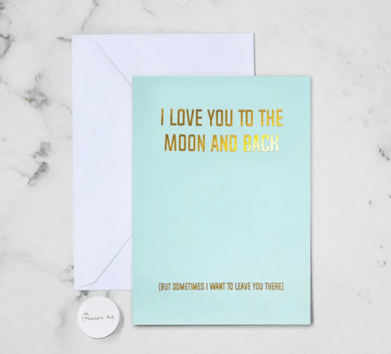 Papier HQ greeting card Greeting Card Love you to the moon and back