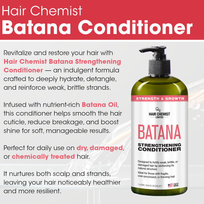 Hair Chemist Batana Strengthening Shampoo & Conditioner 33.8 oz. (2-PC SET)
