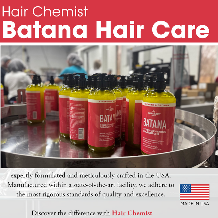 Hair Chemist Batana Strengthening Shampoo Conditioner, Hair Oil Set. (3-PC SET)
