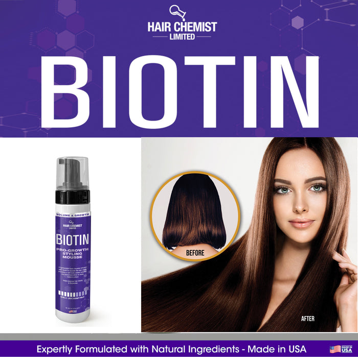 Hair Chemist Volume & Growth Biotin Pro-Growth Styling Mousse 8 oz.