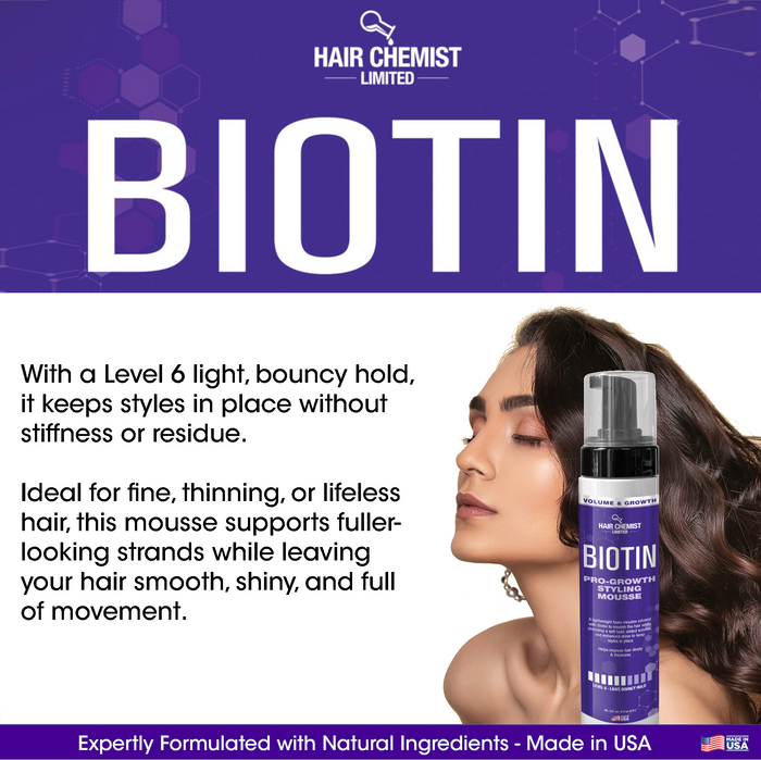 Hair Chemist Volume & Growth Biotin Pro-Growth Styling Mousse 8 oz.