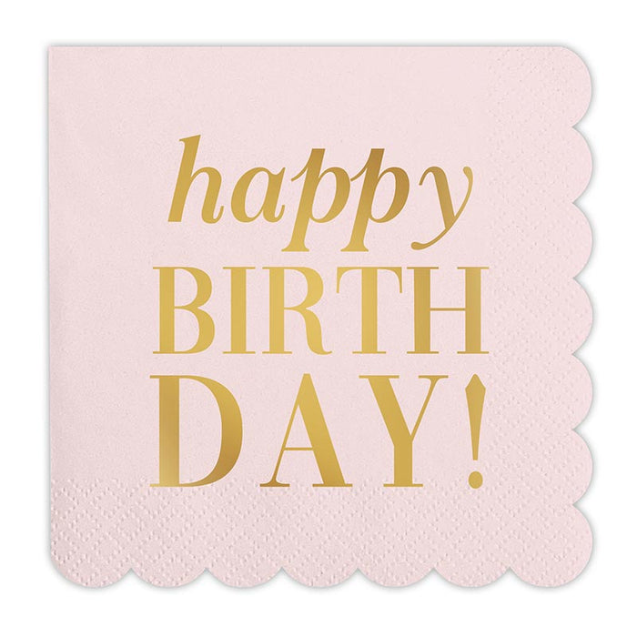 Happy Bday Beverage Napkins
