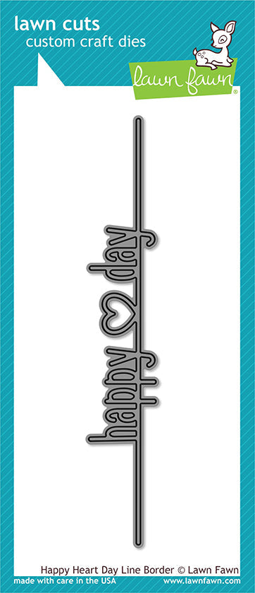 happy heart day line border