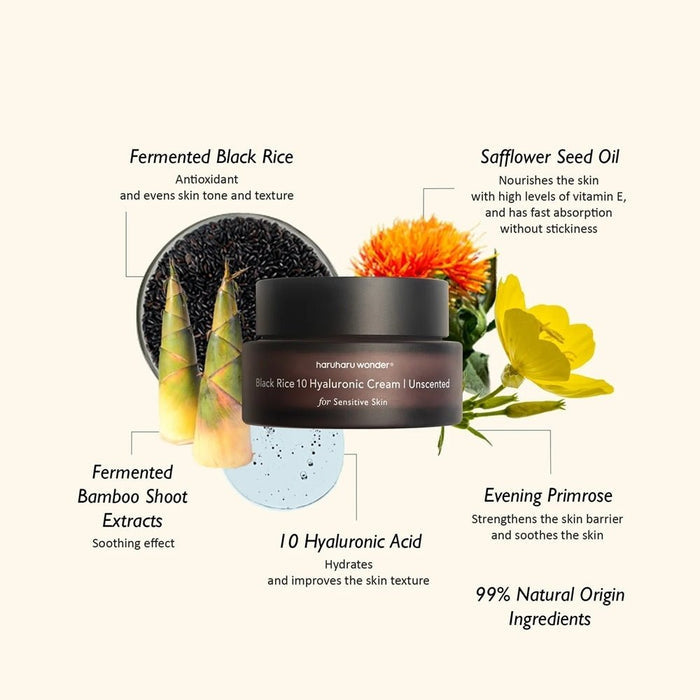 HaruHaru Wonder Black Rice 10 Hyaluronic Cream 50 ml - Beauty Tribe