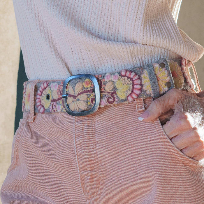 Heather Gray Wool Belt- Assorted Sizes