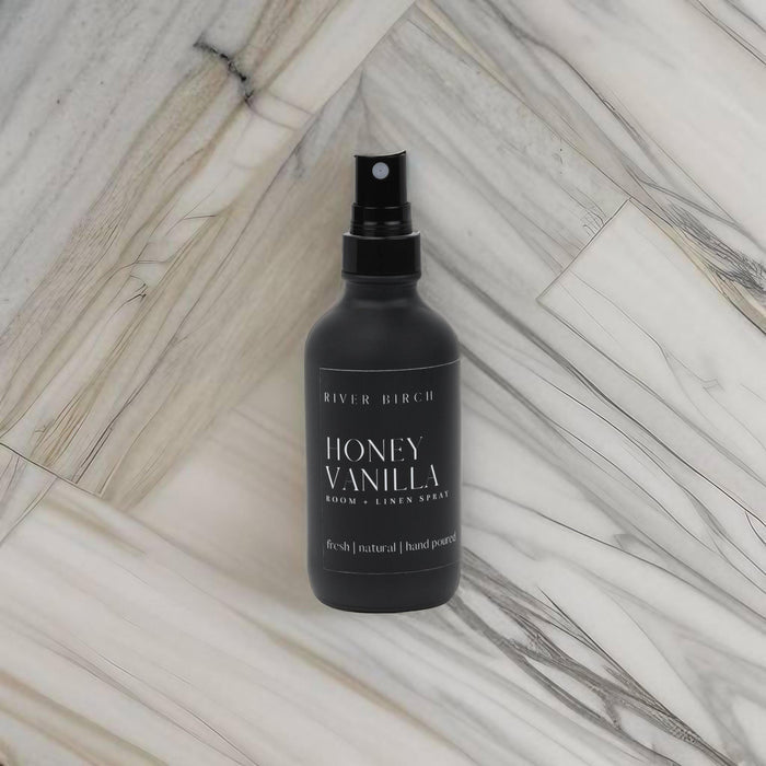 Honey Vanilla - 4 oz Black Glass Room + Linen Spray