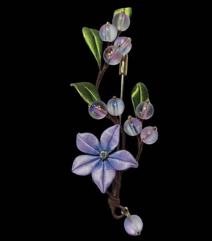 Honeysuckle Handmade Brooch - Silk Brooch(Chanhua)