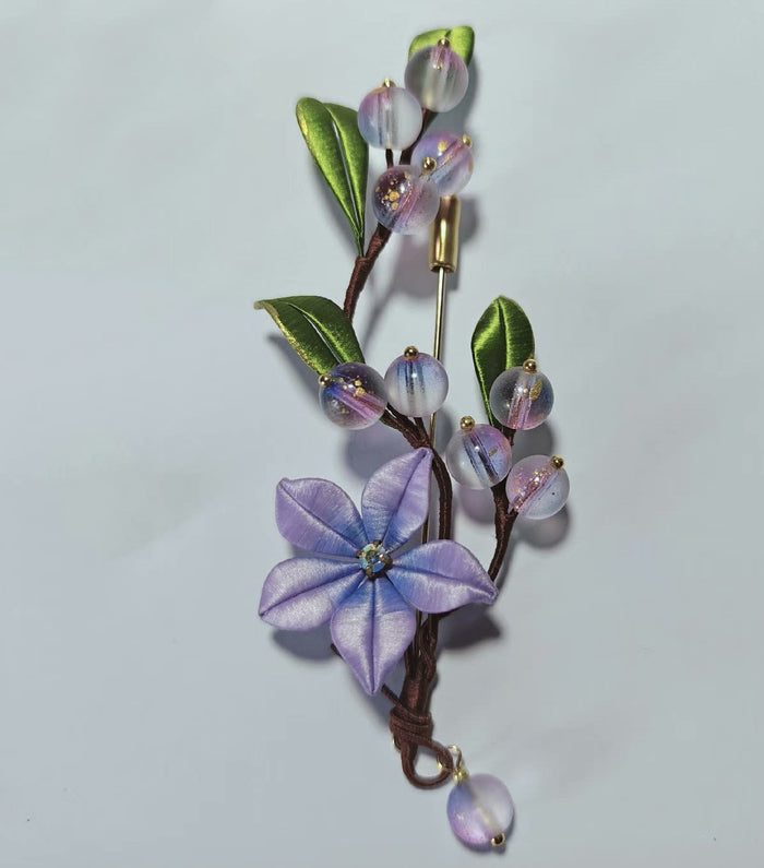 Honeysuckle Handmade Brooch - Silk Brooch(Chanhua)