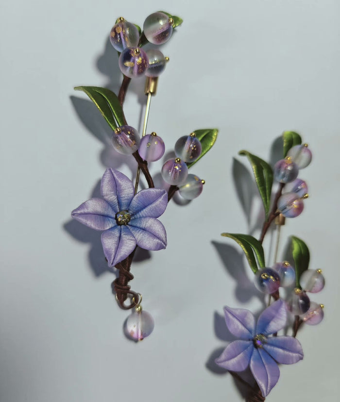 Honeysuckle Handmade Brooch - Silk Brooch(Chanhua)