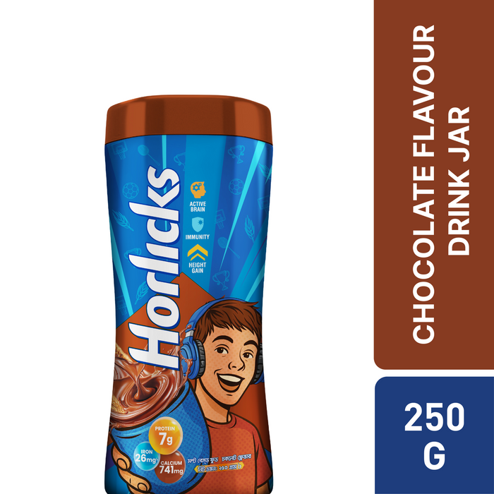 Horlicks Chocolate Flavour Jar 250g (Powder Drink)