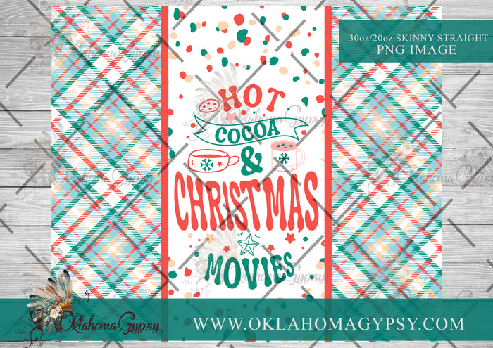 Hot Coco & Christmas Movies Digital File Wraps