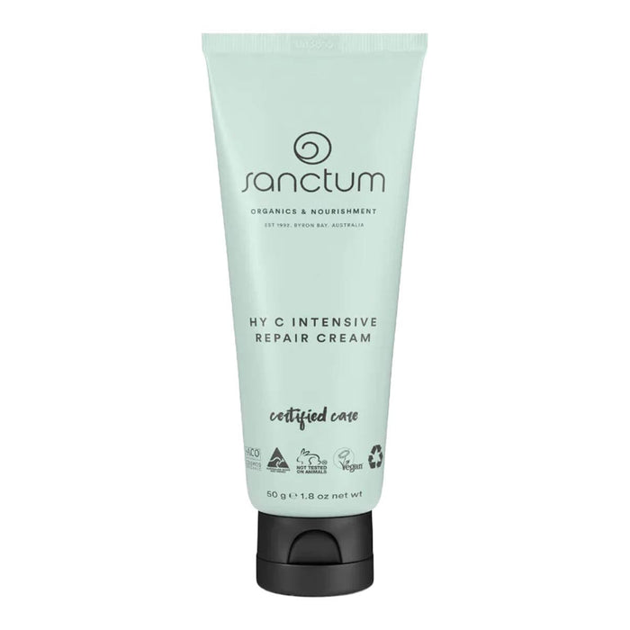 Tube of Sanctum Hy C Intensive Repair Cream on a white background.