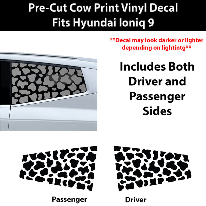 Hyundai Ioniq 9 2026+ Animal Leopard Cheetah Cow Window Vinyl Decal Stickers