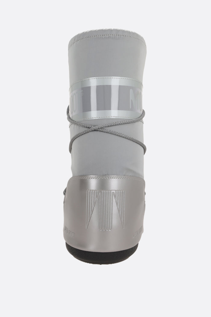 Icon Glance high-top snow boot in satin