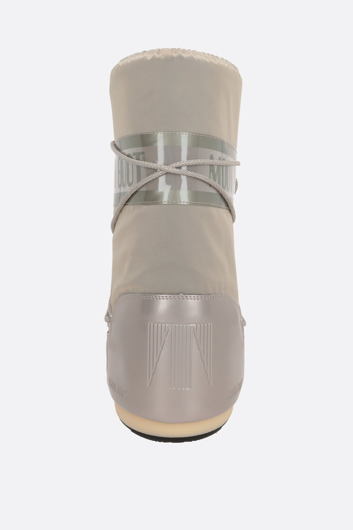 Icon Glance high-top snow boot in satin