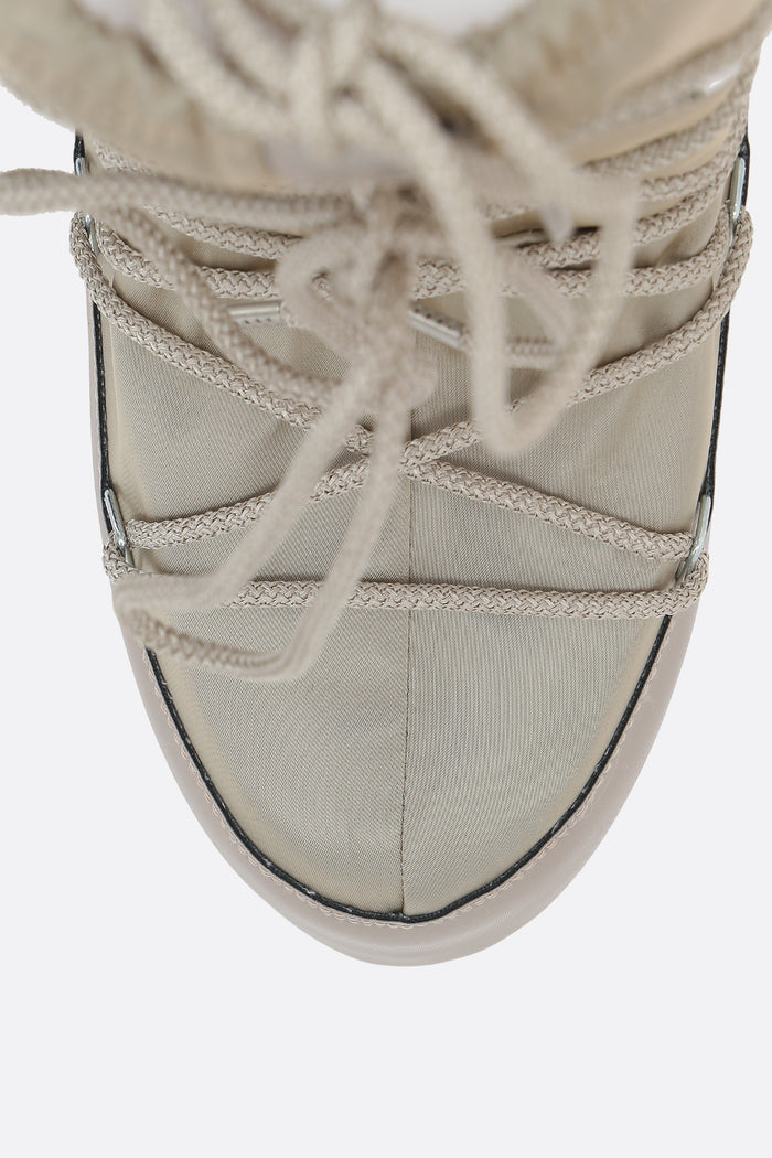 Icon Glance high-top snow boot in satin