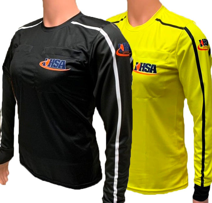 Illinois (IHSA) Davis IHSA Women's Long Sleeve Soccer Referee Black Shirt
