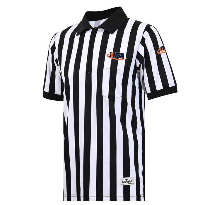 Illinois (IHSA) GR8 Call 1" Stripe Soft-Tech Football Referee Shirt