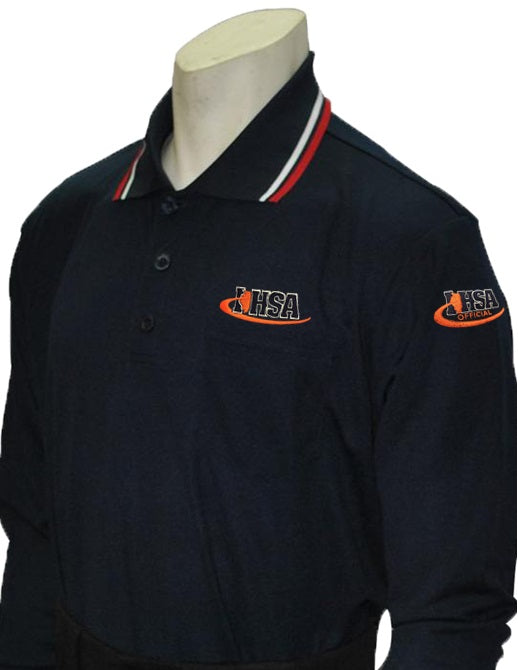 Illinois (IHSA) Smitty Body Flex Long Sleeve Navy Umpire Shirt