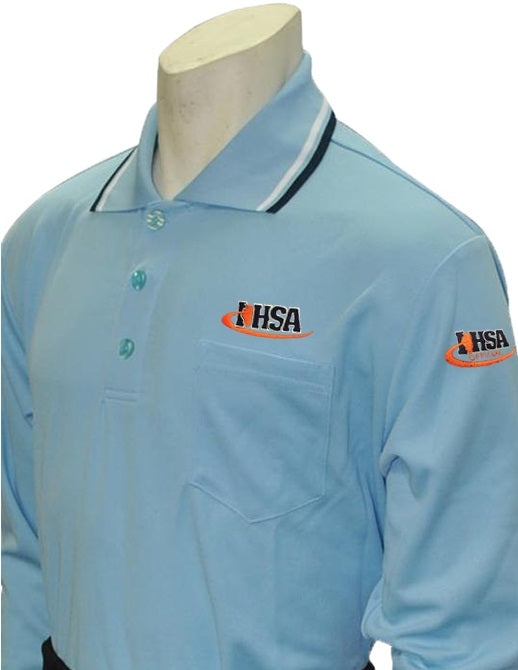 Illinois (IHSA) Smitty Body Flex Long Sleeve Powder Blue Umpire Shirt