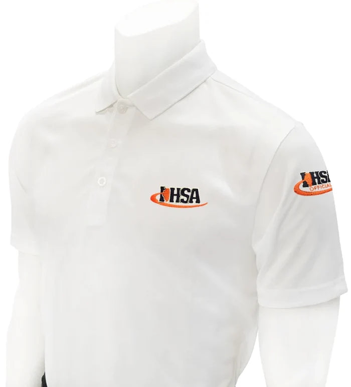 Illinois (IHSA) White Moisture Wicking Referee Shirt