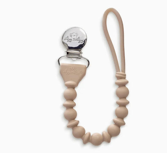 Itzy Ritzy Beaded Paci Strap Toast