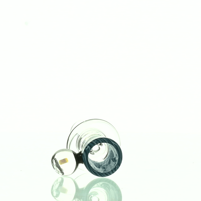 Side view of Joe Madigan 18mm Spiral Funnel Bowl with Opal #2