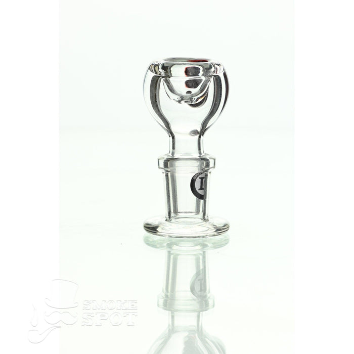 Joe Madigan dry herb slide 14 mm red handle glass accessory angled view