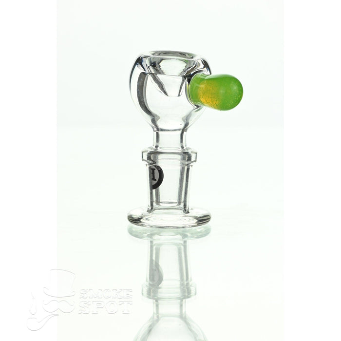 Side view of Joe Madigan dry herb slide 14 mm slime green handle