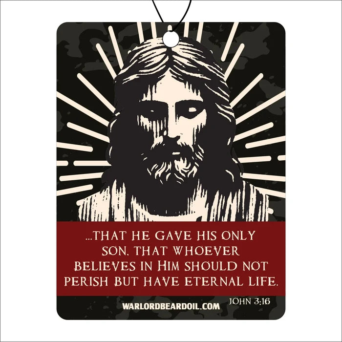 John 3:16 - Southern Tobacco Car Freshener - Warlord - Men's Grooming Essentials