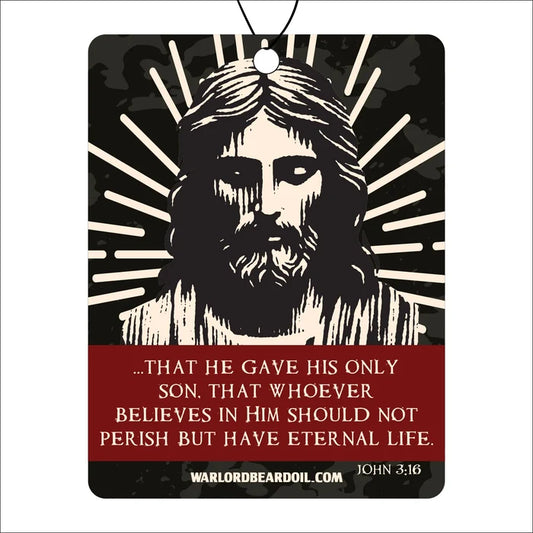 John 3:16 - Southern Tobacco Car Freshener - Warlord - Men's Grooming Essentials