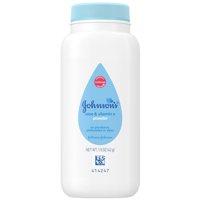 Johnson’s Baby Powder Aloe & Vitamin E - 1.5 oz - 96 Pack