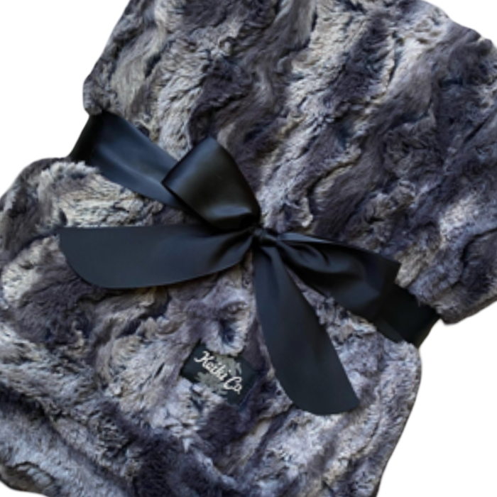 keiki co nine iron throw, gray plush throw blanket, luxury cozy blanket, neutral home décor, dark gray throw, soft microfiber blanket, cozy gift idea, keiki co throw blanket