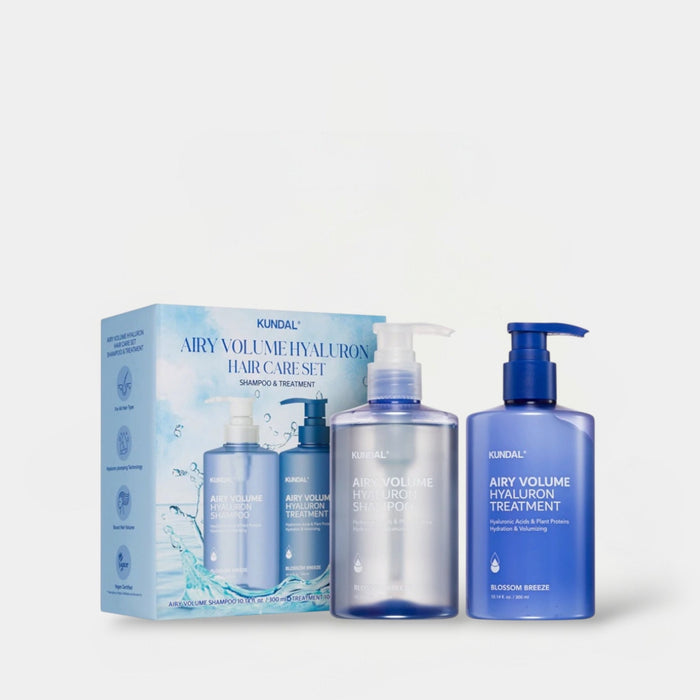 Kundal Airy Volume Hyaluron Hair Care Set (300ml x 2) مجموعة كوندال إيري فوليوم هيالورون للعناية بالشعر - Princess Cosmetics Qatar