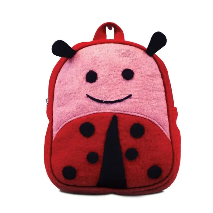 Lady Bug Face Felted Backpack