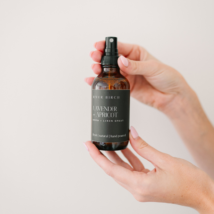 Lavender + Apricot  - 4 oz Amber Glass Room + Linen Spray