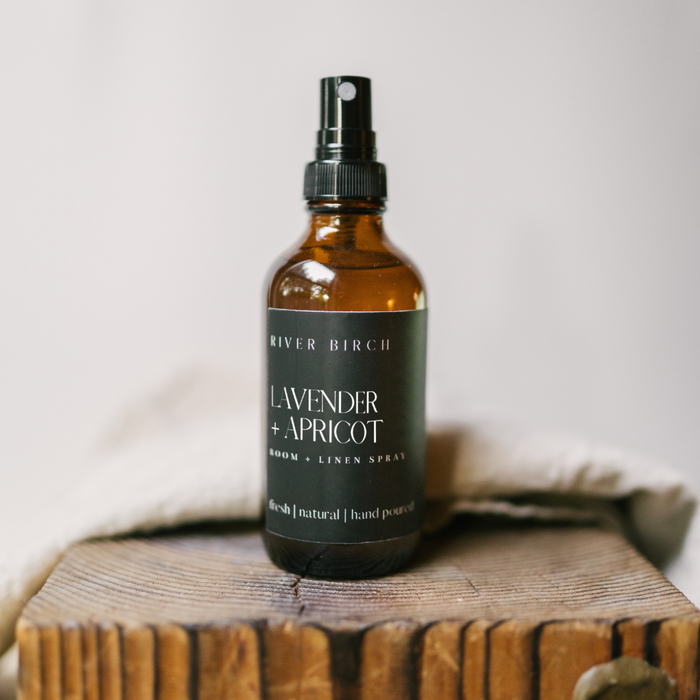 Lavender + Apricot  - 4 oz Amber Glass Room + Linen Spray