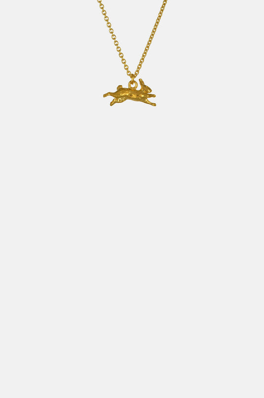 Alex Monroe Leaping Rabbit Neckalce Gold.