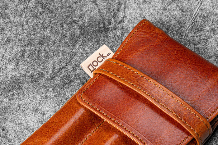 Legacy Collection Galen X Nock Co Leather Lookout Pen Case - Deep Cognac