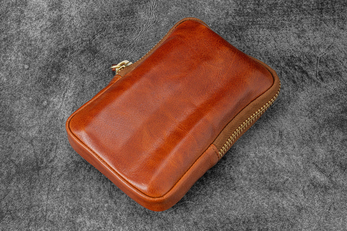 Legacy Collection Galen X Nock Co Leather Sinclair Pen Case - Deep Cognac