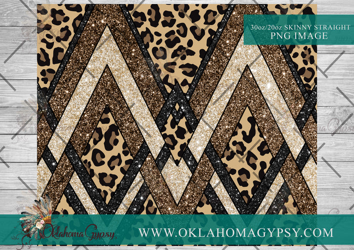 Leopard Glitter Weaved Basket Digital File Wraps