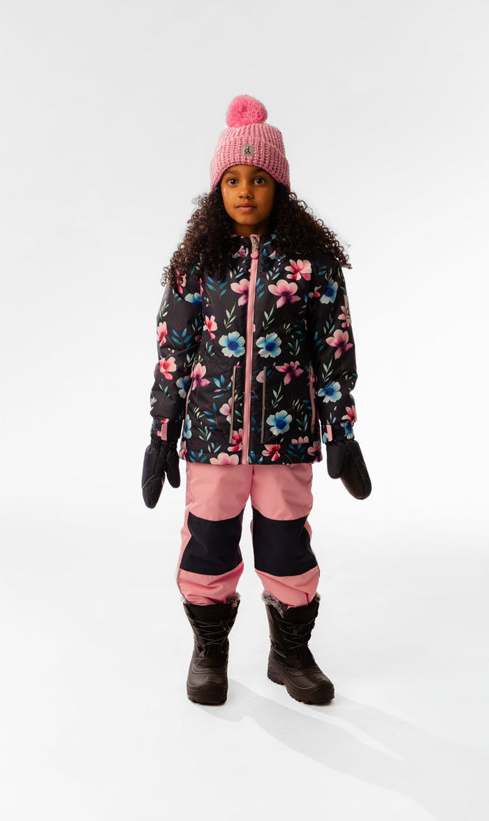 Light Weight Two Piece Chill Snowsuit Blue Floral Print-1