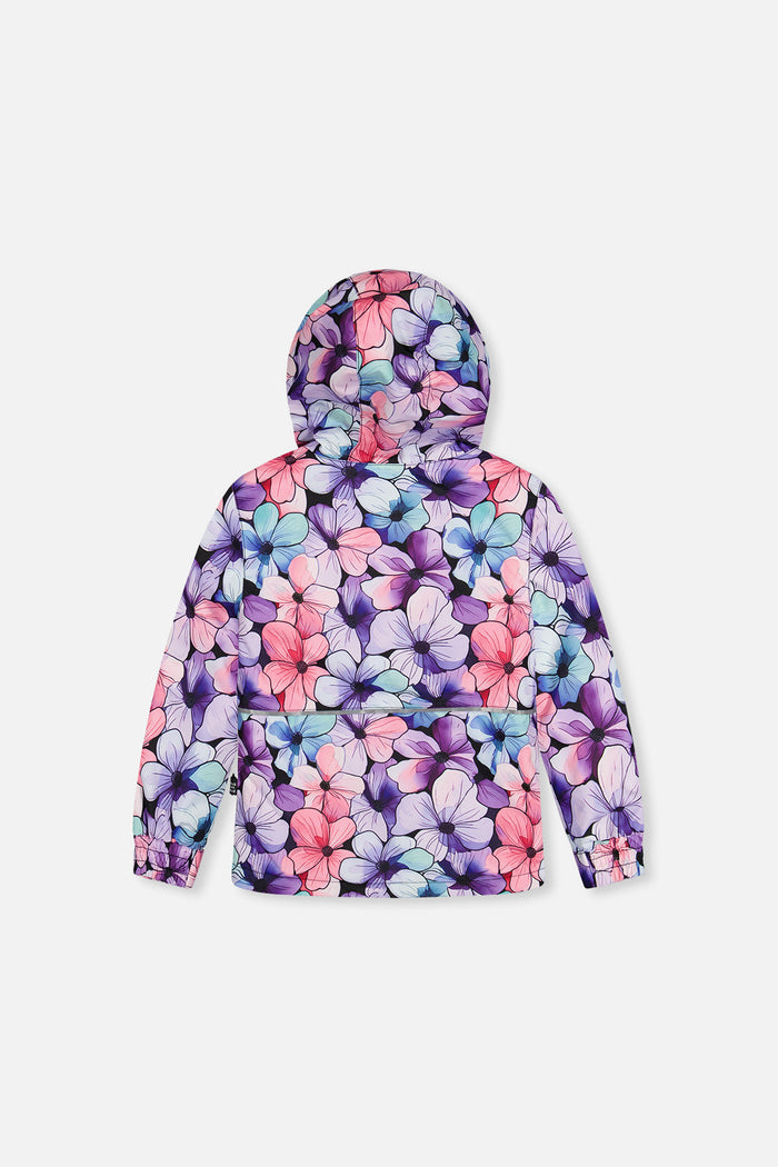 Light Weight Two Piece Chill Snowsuit Purple Floral Print-4