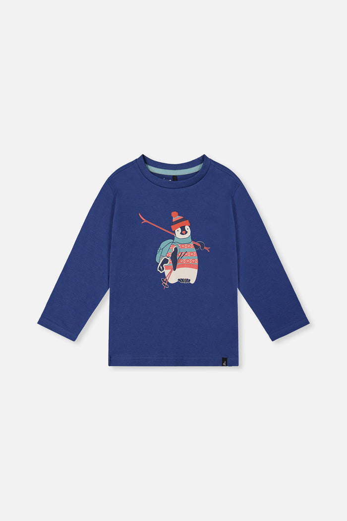 Long Sleeve Organic Cotton T-Shirt Blue-0