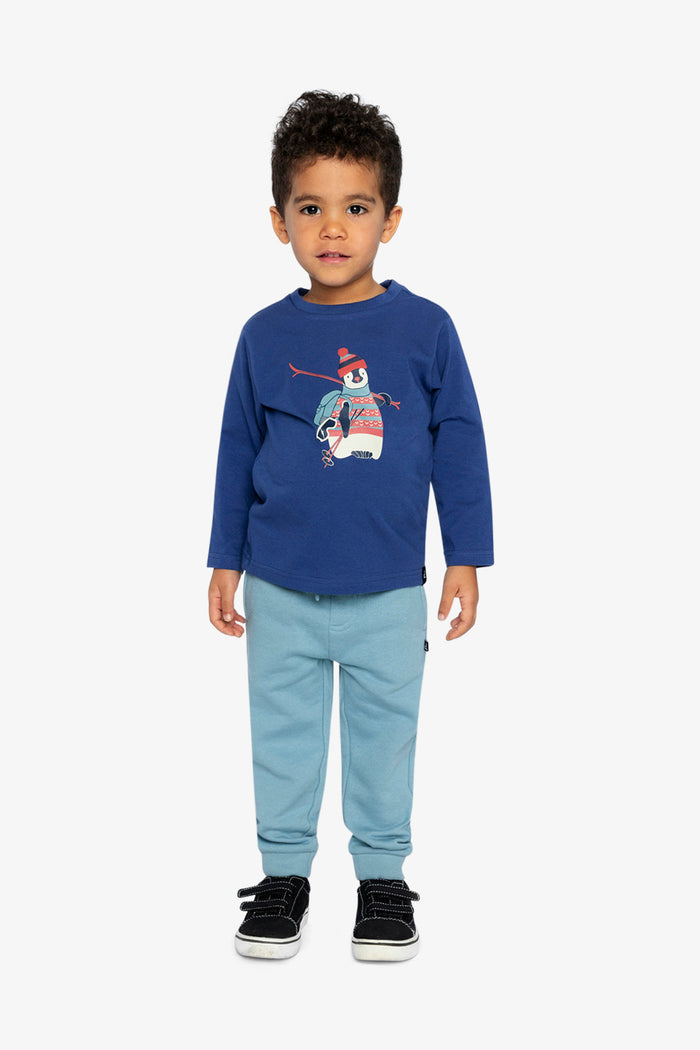Long Sleeve Organic Cotton T-Shirt Blue-4