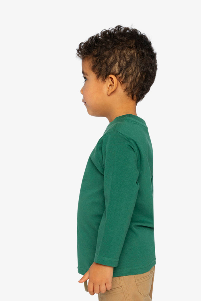 Long Sleeve Organic Cotton T-Shirt Green-4