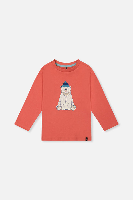 Long Sleeve Organic Cotton T-Shirt Rose Orange-0