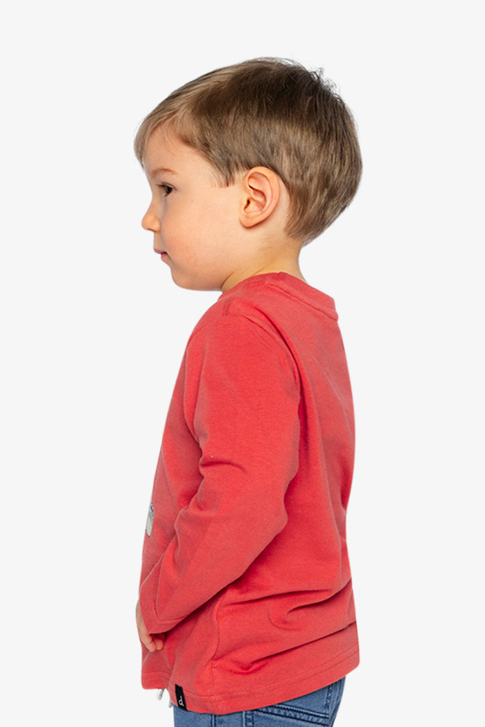 Long Sleeve Organic Cotton T-Shirt Rose Orange-2