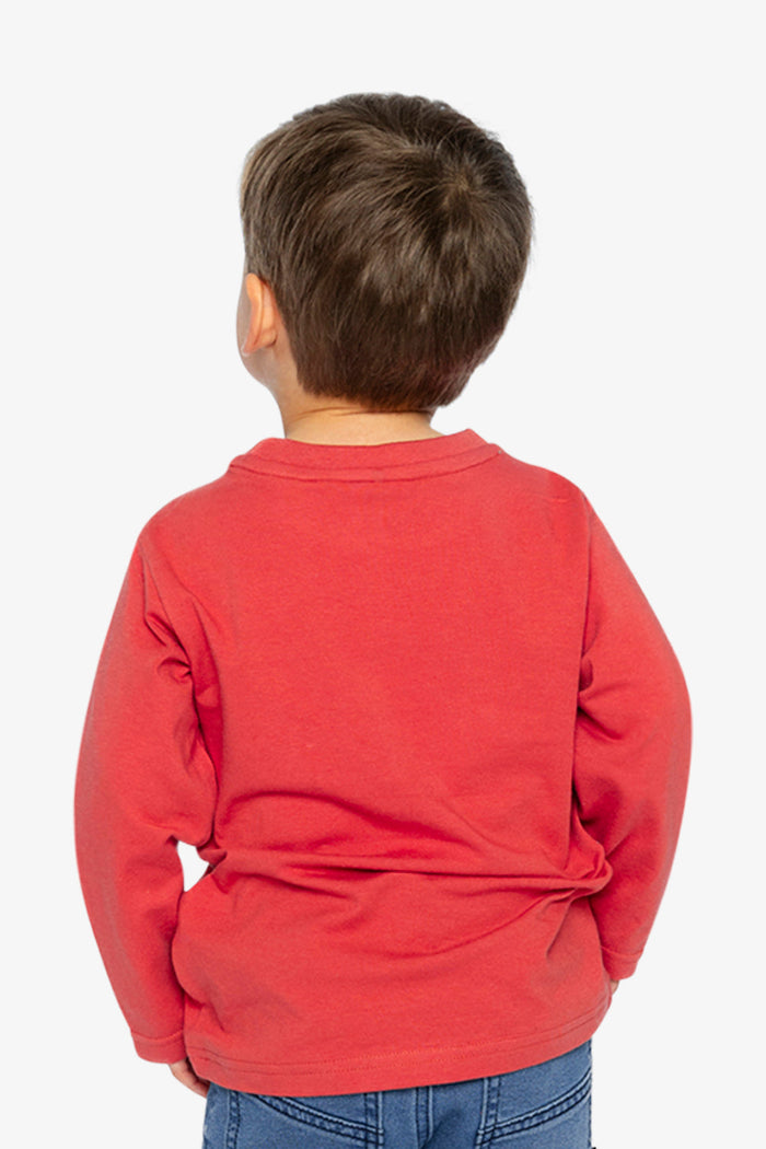 Long Sleeve Organic Cotton T-Shirt Rose Orange-3